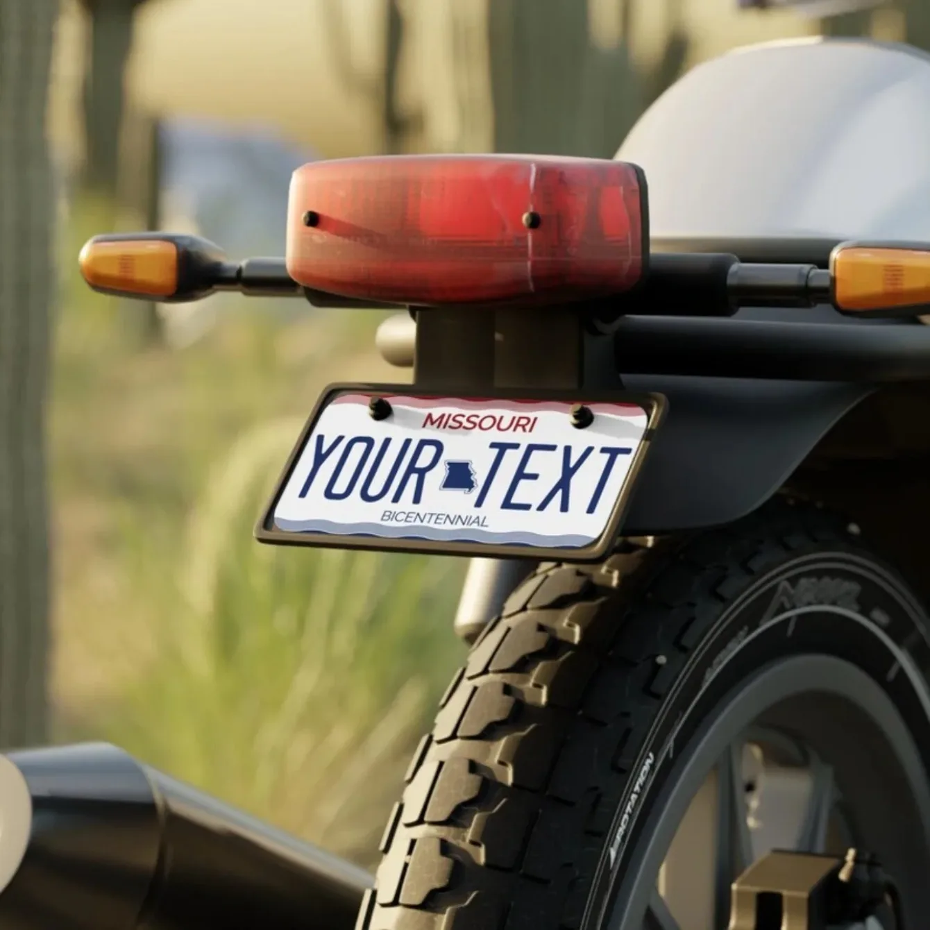 لوحة فانيتي ميسوري "الولاية المئوية" المخصصة - علامة مخصصة للمركبات، رائعة لديكور موضوع الدولة الأمريكية.