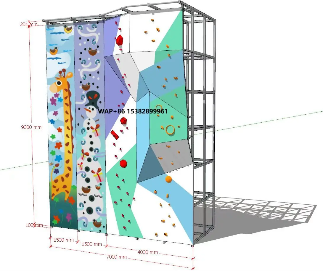 

Dependable Nice Quality Kids Rock Climbing Wall for Indoor Outdoor Garden Park Amusement Park Trampoline Park Adults