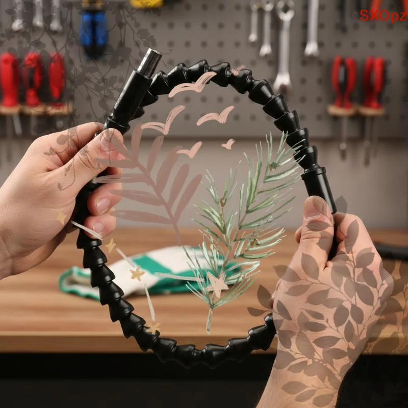 Flexible Drill Extension Shaft Set Universal Bendable Design Options For Home Repair Car Maintenance Tight Space Work