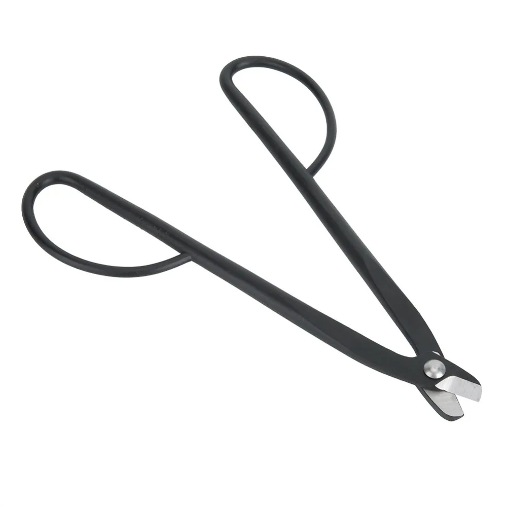 Durable Alloy Steel Pruning Shears Black Concave Edge Branch Cutter Ergonomic Handle Round Edge Bonsai Scissors
