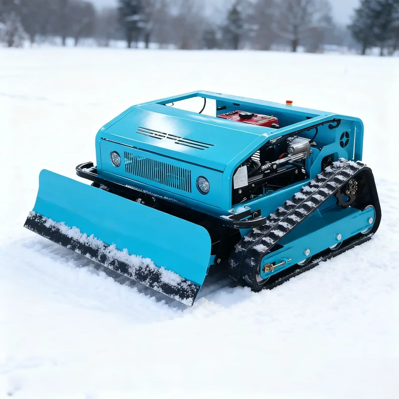 جزازة العشب الذكية للبداية عن بعد مع ملحق محراث الثلج، جزازة العشب الروبوتية ذات المنحدر العادي المطبق على حديقة الحديقة #1