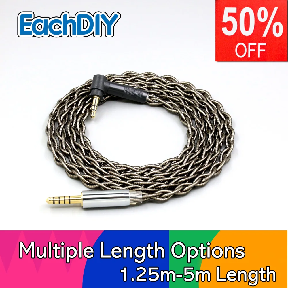 

99% Pure Silver Palladium + Graphene Gold Earphone Shielding Cable For Fostex T50RP Mk3 T40RP Mk2 T20RP Mk2 Dekoni Audio LN00847