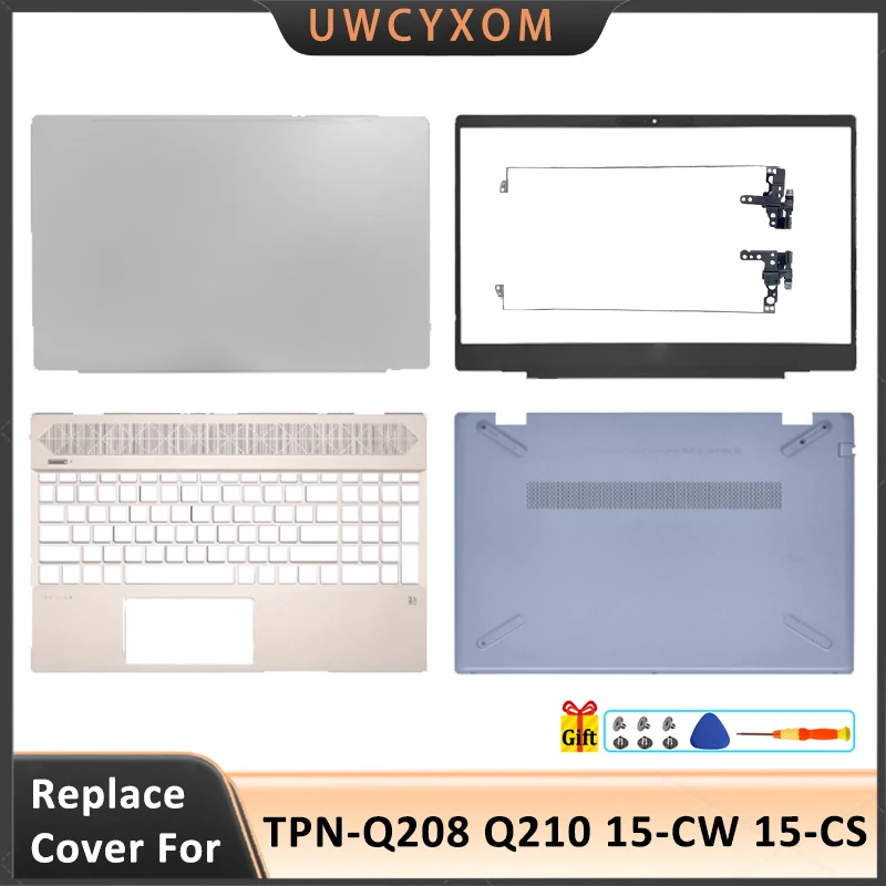 

NEW For Pavilion 15-CS 15-CW TPN-Q208/Q210 LCD Back Cover/ Hinges/Bottom Case/Front Bezel Top Lid Upper Housing Gray Gold