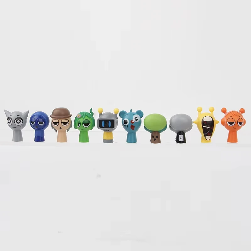 24/48pcs/Set Italian Brainrot Tung Tung Tung Sahur Sprunki Action Figure Toy Cartoon Movie Wenda Model Doll Figurines Kids Gift