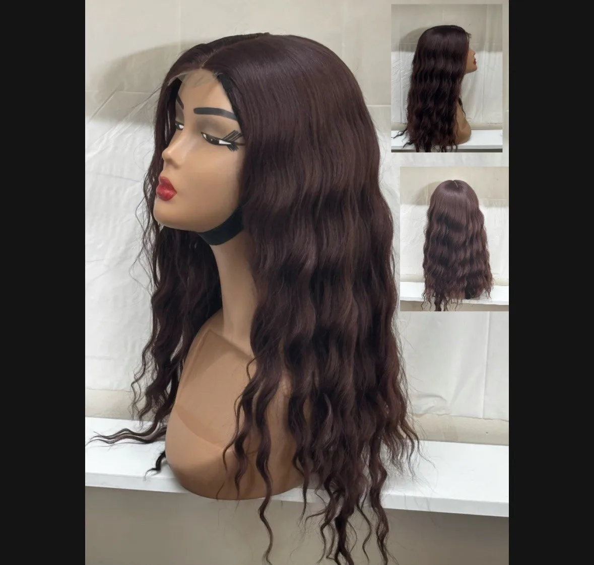 

Женские волнистые вьющиеся волосы REMY Blend, 18-дюймовая Т-образная застежка, сыворотка для ухода за волосами