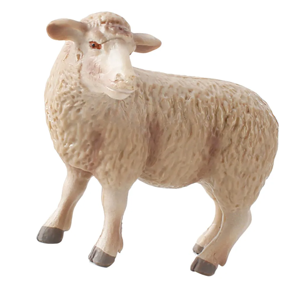 

1Pcs Simulation Sheep Decoration Realistic Lifelike Animal Ornament Creative Home Room Office Decoration Photo Prop Gift