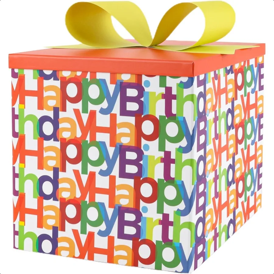 

Medium Collapsible Birthday Gift Boxes 9x9x9 Inches