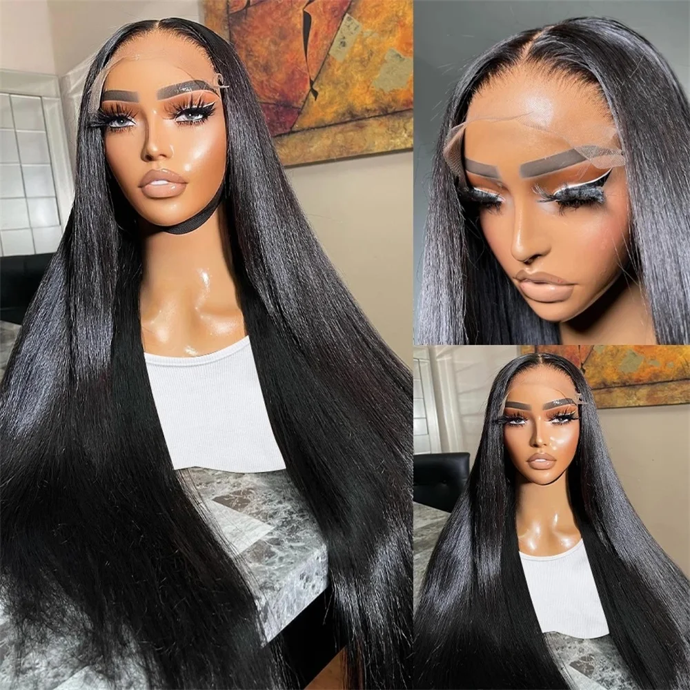 Straight Lace Front Wigs Remy 13x4 Brazilian Straight Human Hair Wigs 13x6 HD Transparent Lace Frontal Wig Pre Plucked For Women