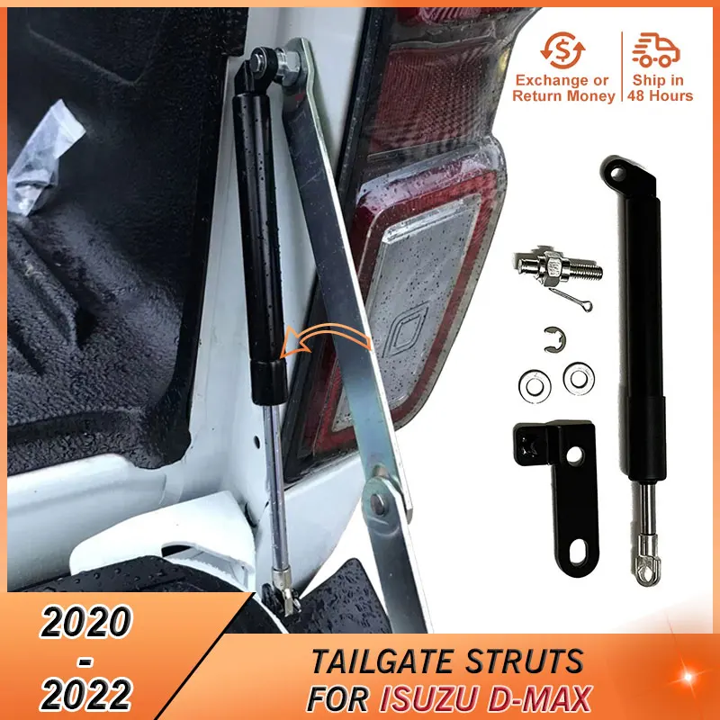 2020-2022 Tailgate Support for Isuzu Dmax D-max 2020 2021 2022 Accessories Rear Door Slow Down Truck Bar Lift Support Strut Bars