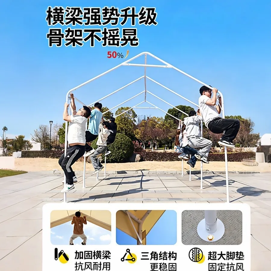 Outdoor fully transparent tent, sun room, market shed, canopy, four-foot canopy, anti-canopy for night market stalls