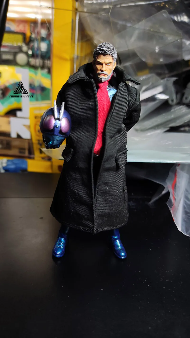 1/18 Scale Long Trench Coat |3.75-Inch Styled Jacket |Figure Clothes for BFS and Dark Source Series |Wire-Shaped BJD Clothing