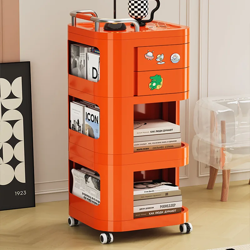 رف عربة، خزانة تخزين مستحضرات التجميل الدوارة، رف تخزين الوجبات الخفيفة متعدد الوظائف #2