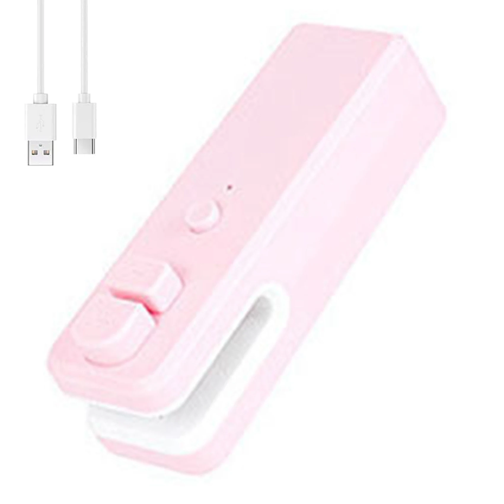 USB Charging Mini Sealing Machine Household Snack Plastic Packaging Bag Heat Sealing Machine Small Sealing Machine Pink