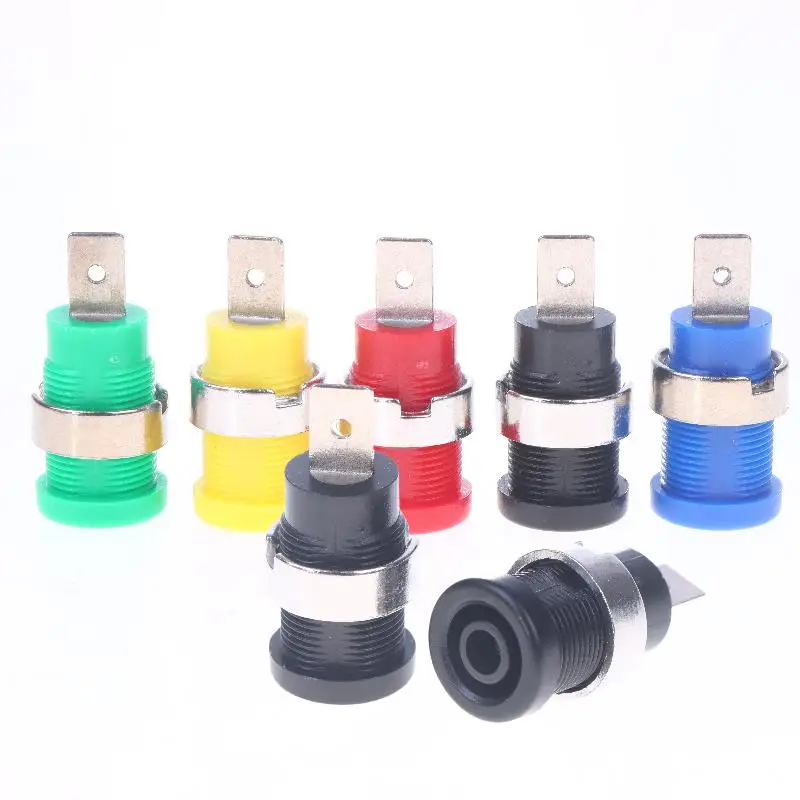 

10Pcs 4mm Banana Plug Connectors, Panel Mount Socket Binding Post Adapters, Gold Plated Banana Female Jack for Speaker/Audio