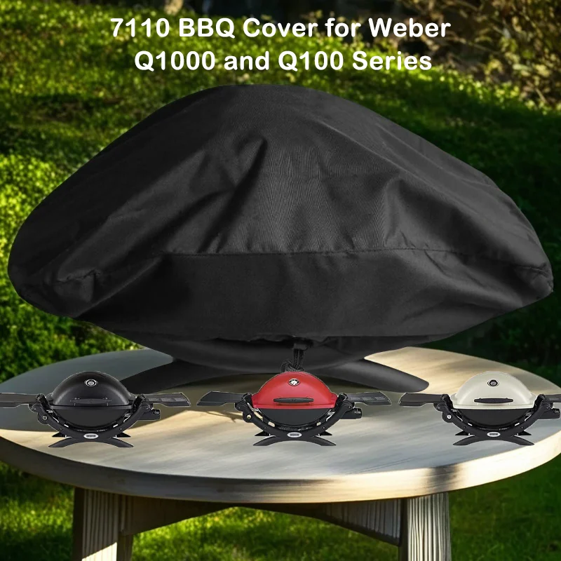 Protable Grill Cover, Heavy Duty Woodfire BBQ Grill Accessories, Waterproof Grill Cover