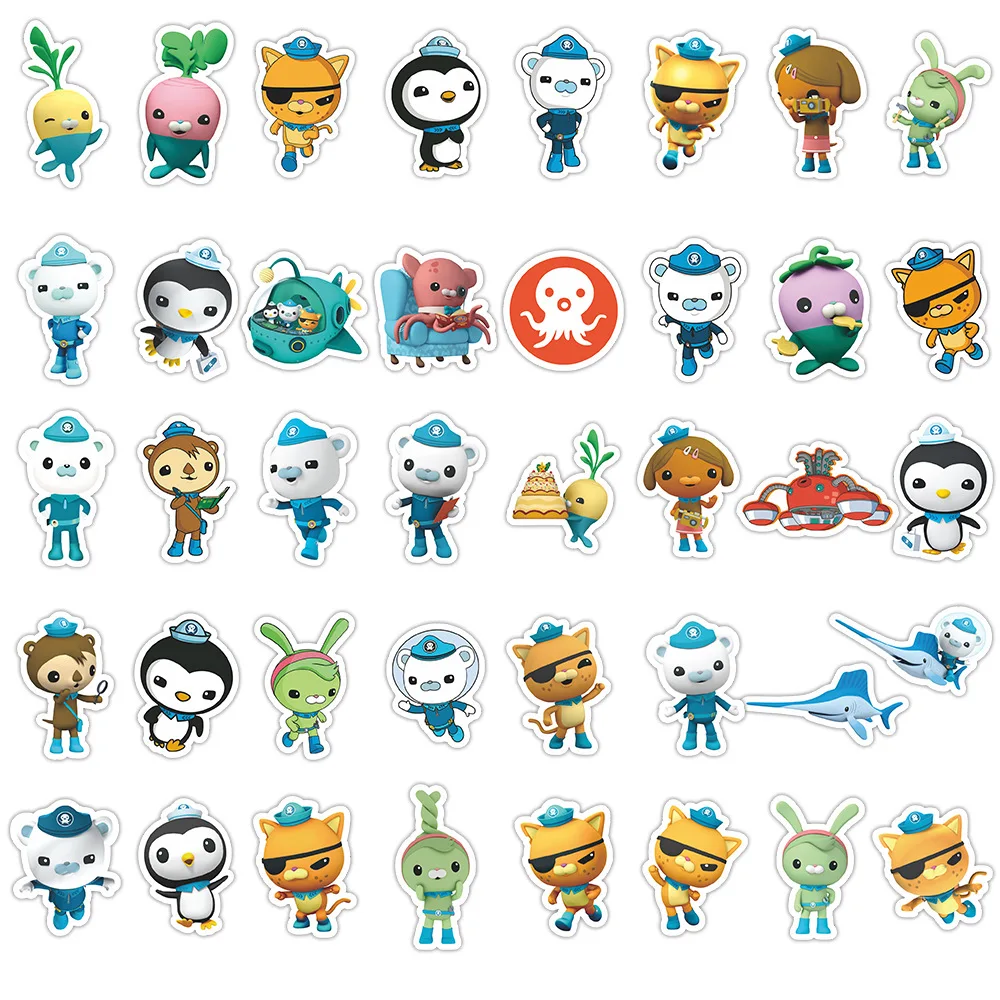 O Octonauts Adesivo Impermeável, Papelaria Caixa Adesivos, Reutilizável Bagagem Notebook Decoração, Brinquedos para crianças Presente