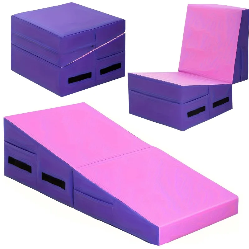 

2026 New Pu Universal Foldable Soft Gymnastics Triangle Ramp Ideal for Gymnastics Training and Children's Activities At Home