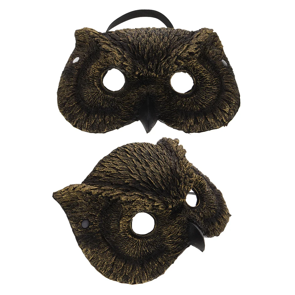 2 stuks Halloween Uil Maskers Maskerade Half Gezicht Kostuum Maskers voor Volwassenen Uil Masker voor Kinderen Half Masker