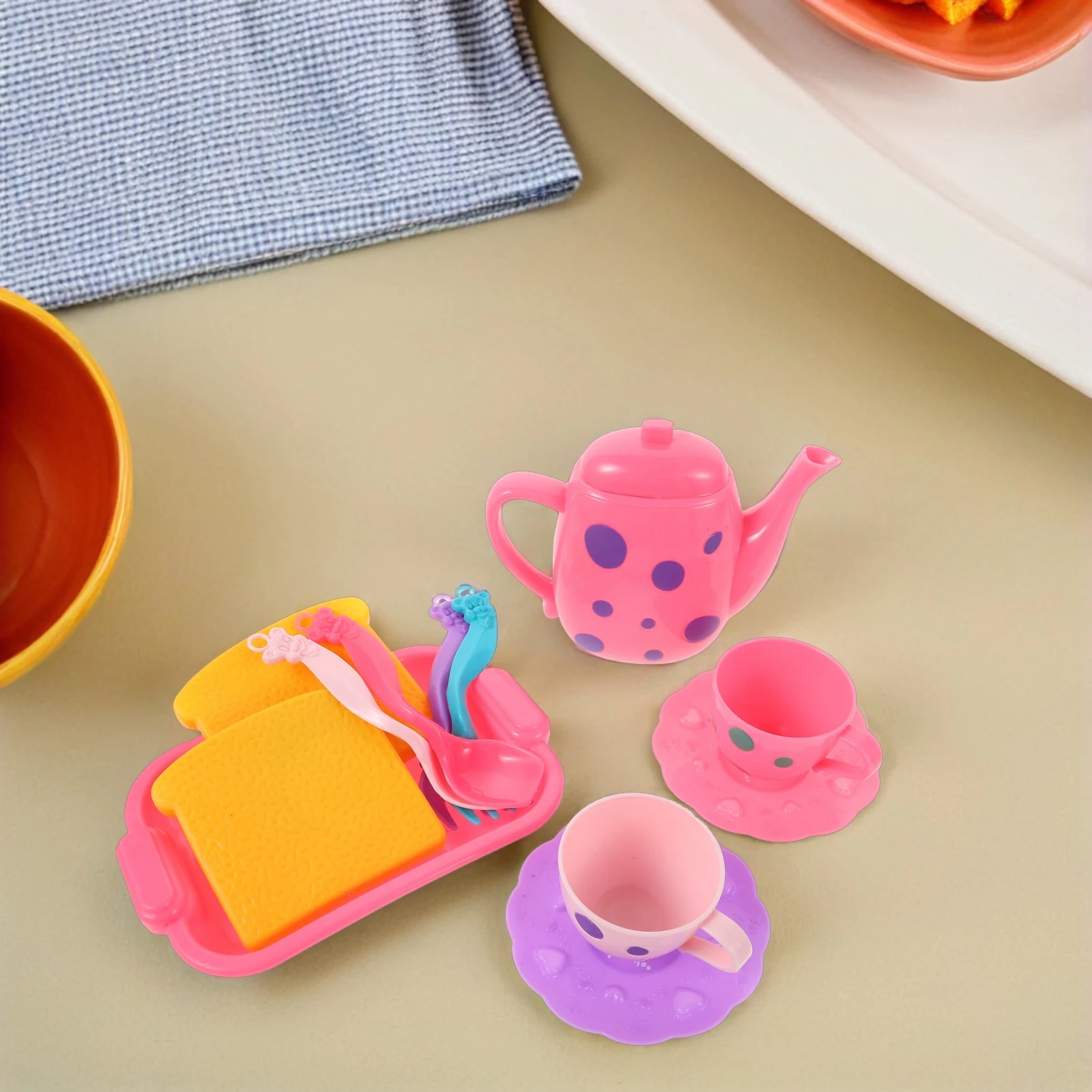 Giocattoli da cucina per bambini I bambini giocano fingono di utensili da cucina in plastica Utensili per bambini
