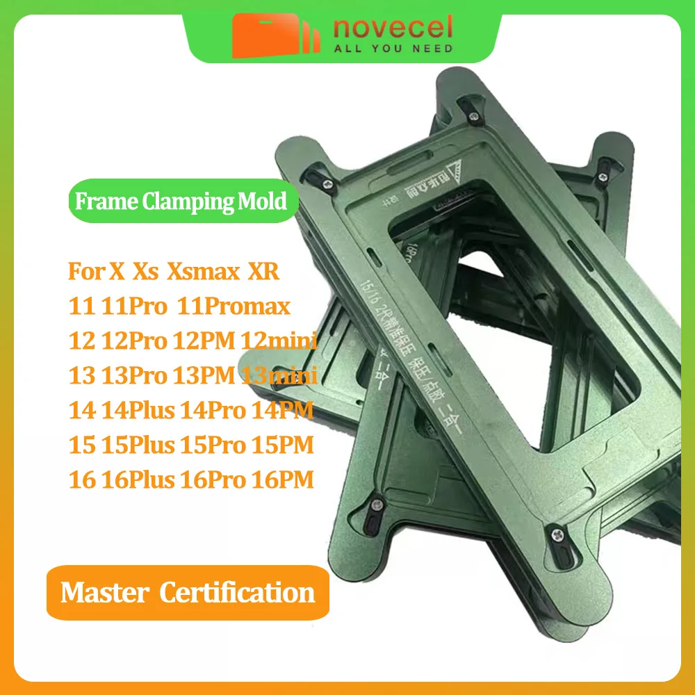 XHZC Magnetic Frame Clamping Mold For iPhone 16 Pro Max 15 14 13 12 11 X XS LCD Display Bezel Bracket Repair Fixture Mould Tool