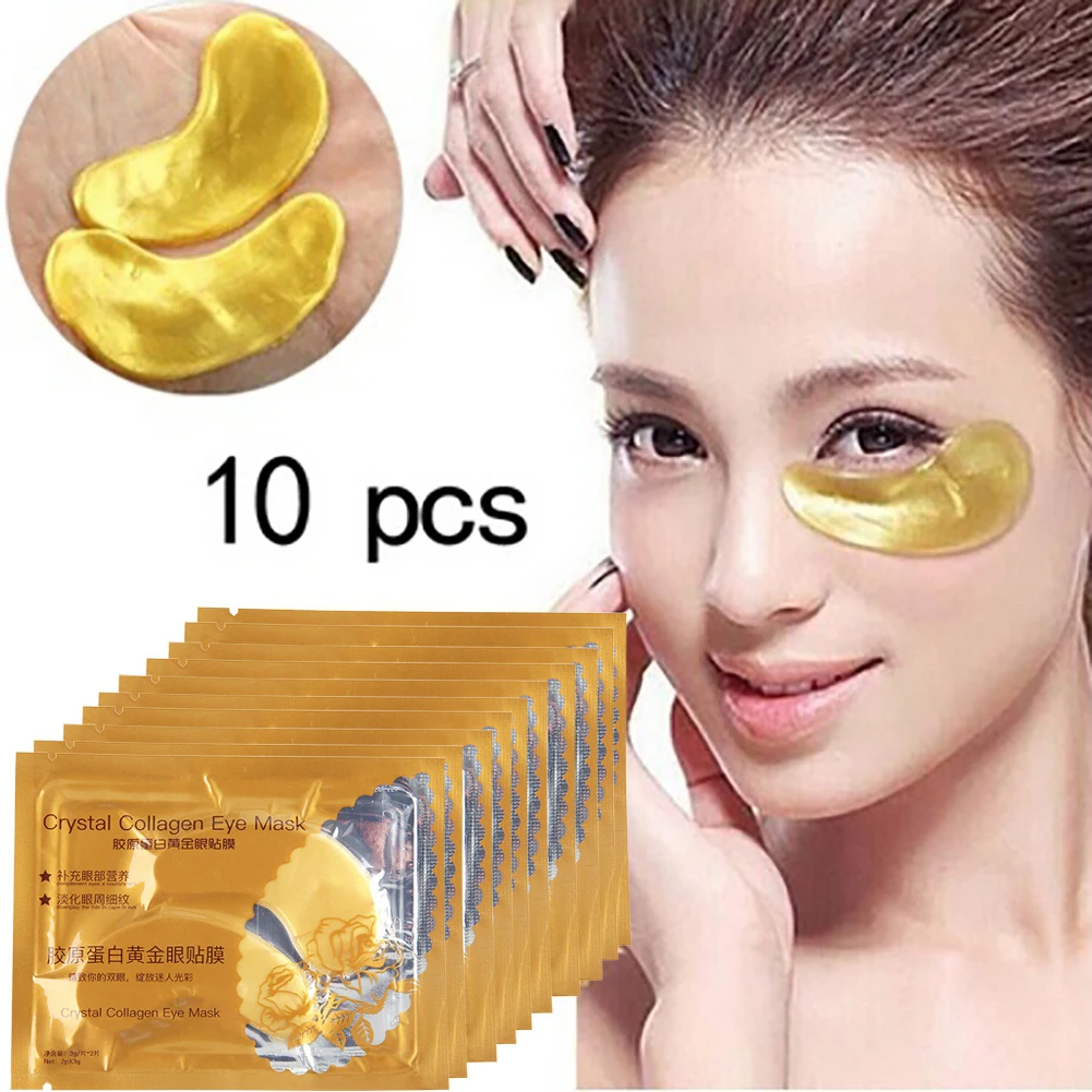 

20pcs Eye Mask Collagen Gold Eyes Patches Moisturing Anti Wrinkle Anti Dark Circles Moisture Under Eye Pad Skin Care