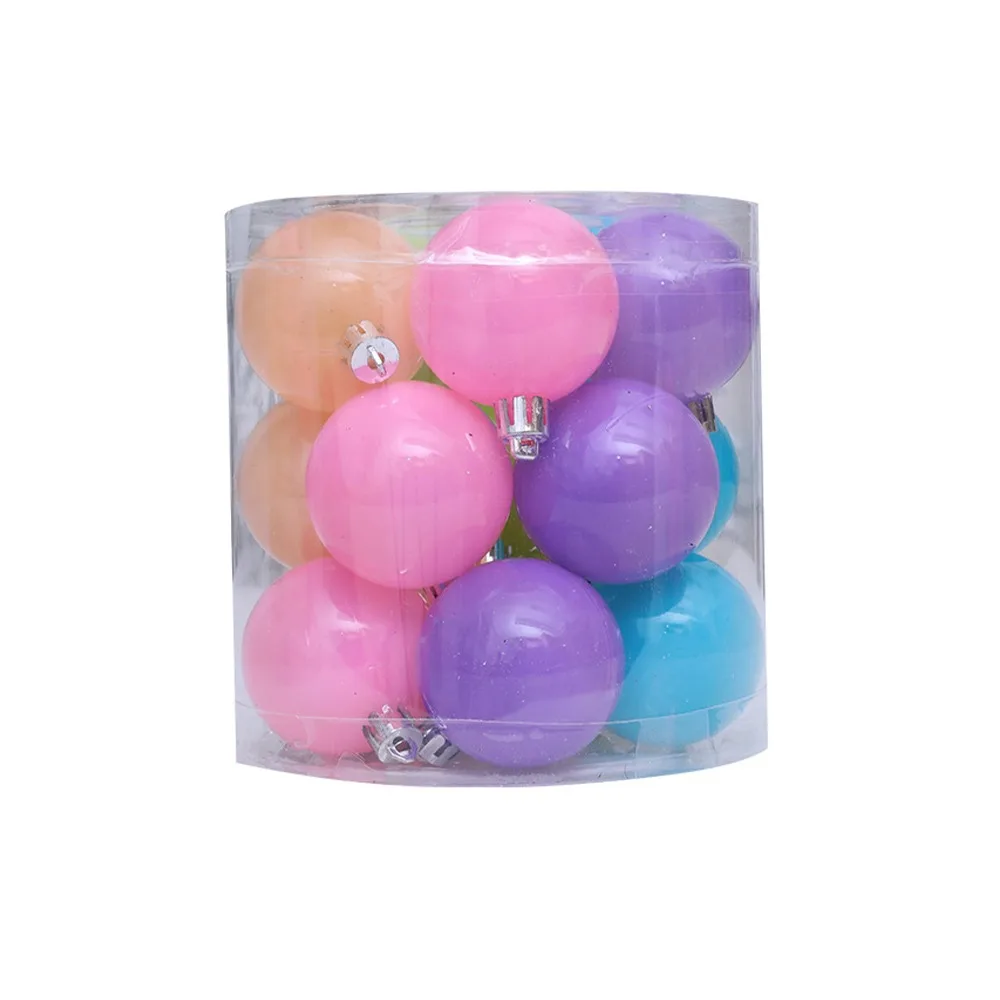 

15/20pcs Plastic Christmas Ball Colorful Shatterproof Xmas Tree Hanging Ornament Waterproof Christmas Spheres Pendant Gift
