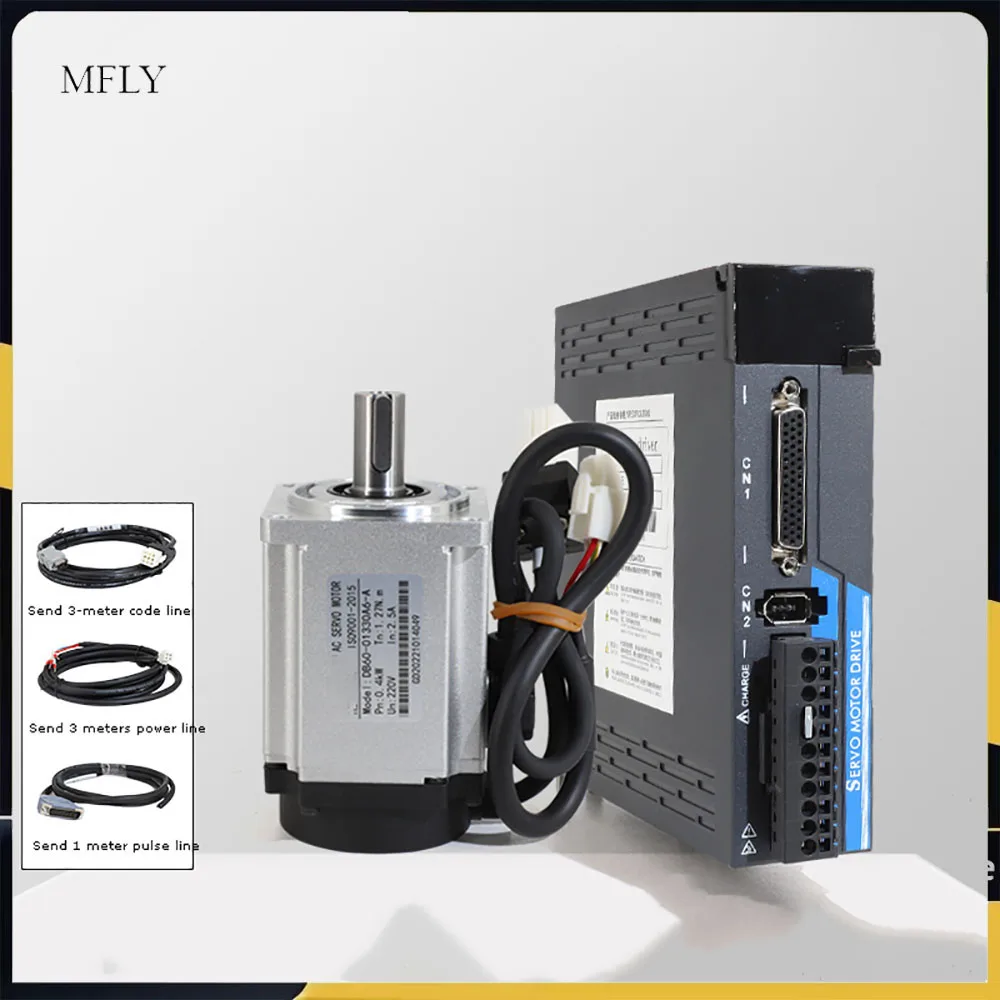НОВЫЙ серводвигатель переменного тока мощностью 750 Вт, комплект привода 2,39 Нм, 80, привод 3000 об/мин + 17-битный магнитный энкодер + кабель энкодера, экранированные провода импульсного сигнала