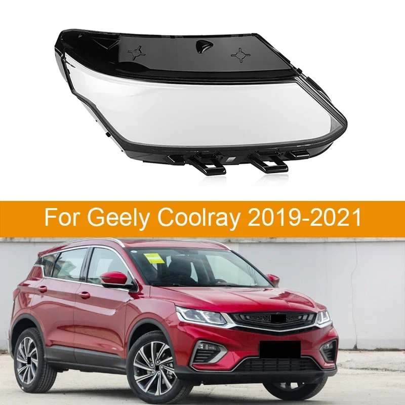 For Geely Coolray 2019 2020 2021 Headlight Cover Shade Lampshade Lens Headlamp Shell Plexiglass Auto Replacement Parts