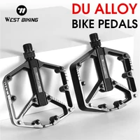 WEST BIKING-Pedal de bicicleta con rodamiento DU, antideslizante, ultraligero, aleación de aluminio, accesorios para bicicleta de montaña y carretera
