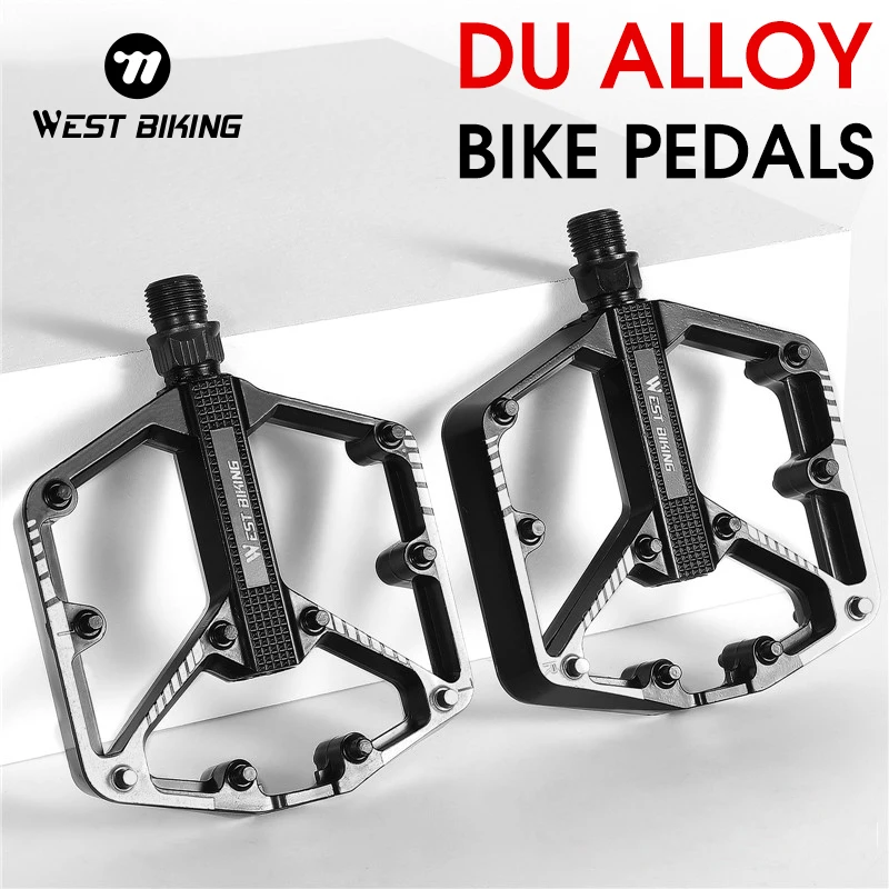 WEST BIKING DU łożysko pedał rowerowy antypoślizgowy pedał rowerowy Ultralight stop aluminium MTB pedał do roweru szosowego akcesoria rowerowe