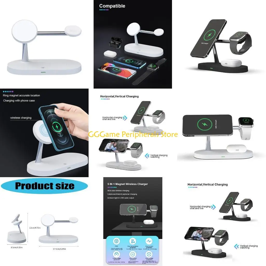 

U55B Charging Station With Night Lights For Smartphones Safe Overheat Protections