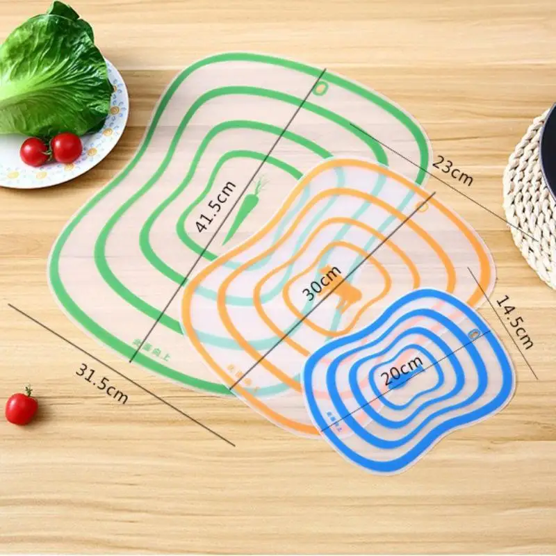 Kitchen Non-slip Chopping Blocks Tool Flexible Transparent Cutting Board Kitchen PP Cutting Boards Classification Chopping Boar