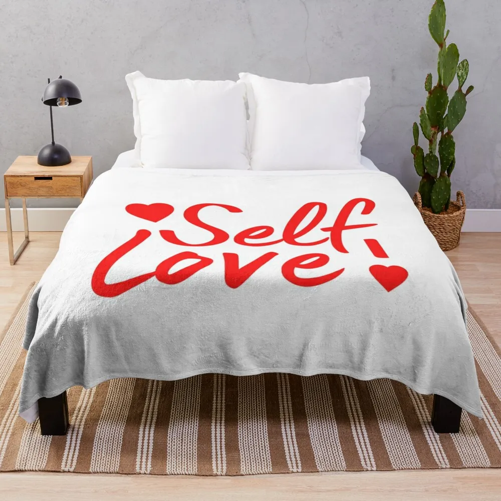 

Self Love Positive quote Throw Blanket Picnic Comforter Blankets