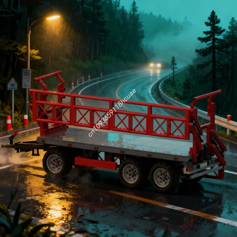 

1026 деталей MOC: Техническая модель трактора Claas Xerion с прицепом-полуприцепом, конструктор, развивающая игрушка, идея для подарка на Рождество, DIY-набор