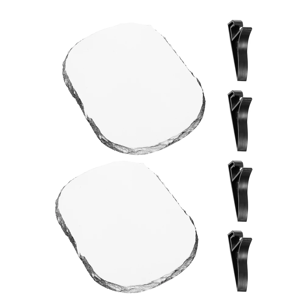 

2 set Stone Natural Blank Heat Transfer Picture Decor Home Family Photo Plaque Frame Sublimation Rock Blanks