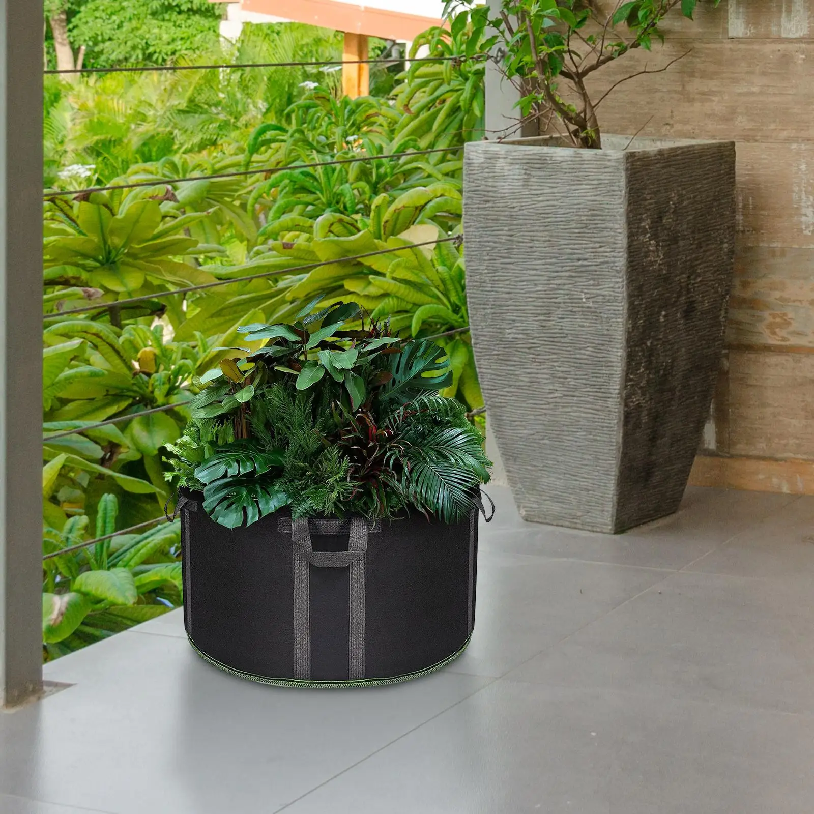 50 Gallon Plant Grow Bag Nonwoven Pot Breathable Reusable Garden Planter for Growing Vegtables and Plants Sturdy