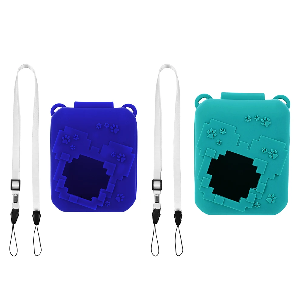 Silicone Cover Case Shockproof Protective Holder Skin  with Lanyard Protective Sleeve for Bitzee Disneys Interactive Toy