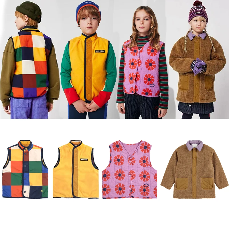 

Korean Children's Lamb Wool Cotton Clothing 2025 New Autumn Boys' Fashionable Warm Vest Girl's Cute Casual Coat Kids Down Jacket