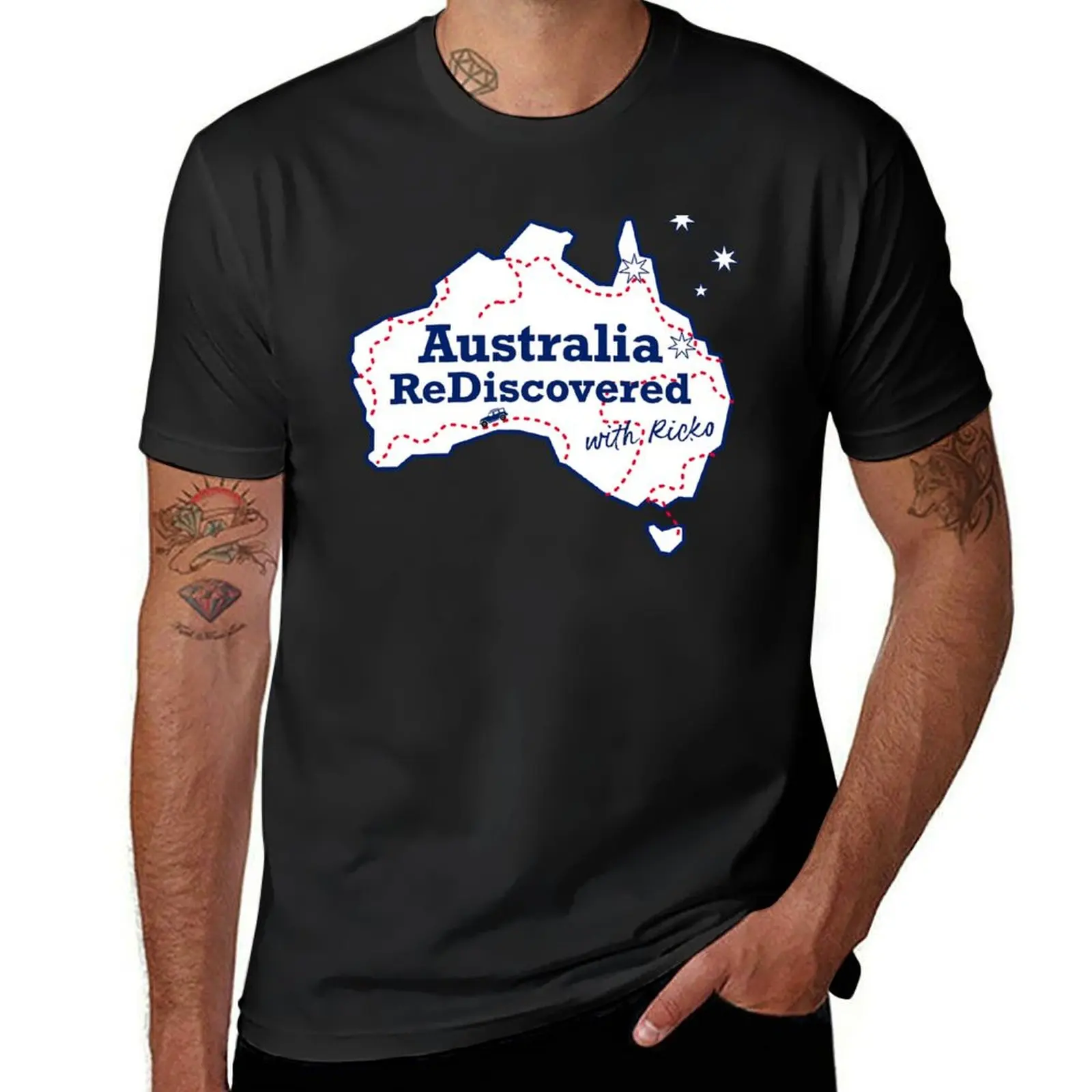 

Australia Rediscovered with Ricko TV Logo T-Shirt sweat aesthetic clothes men clothings