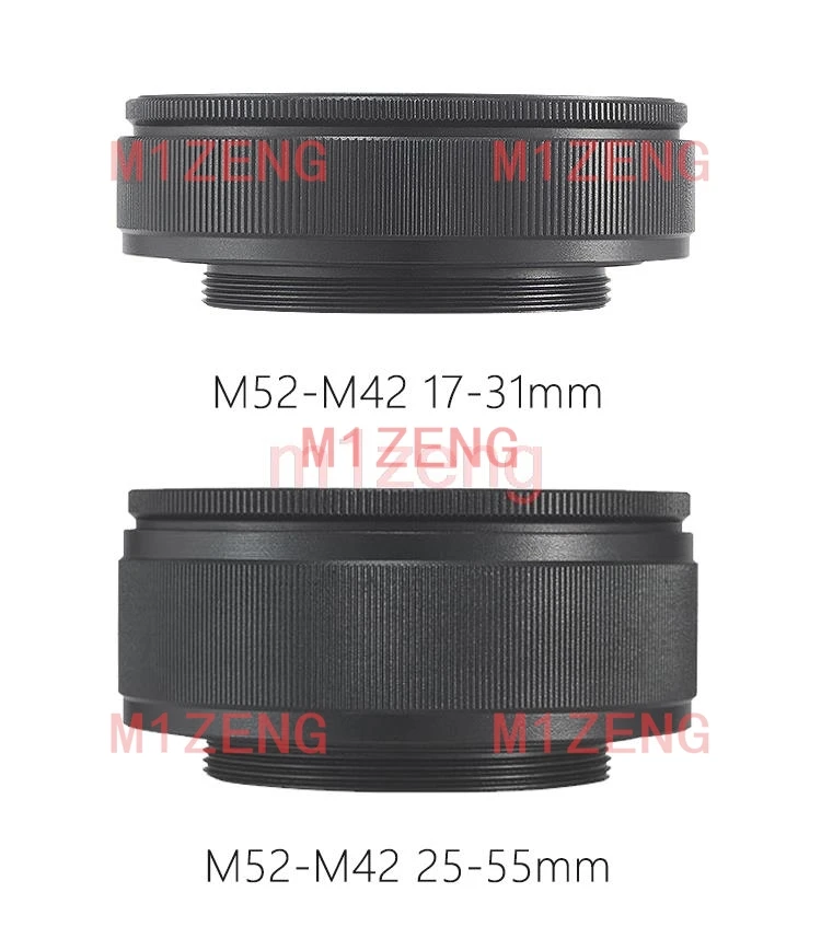 

m52-m42 17-31 мм 25-55 мм 35-90 мм M52 к M42 крепление фокусировка геликоидный кольцевой адаптер макроудлинительная трубка для объектива камеры