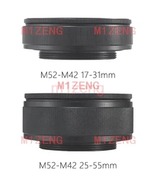 m52-m42 17-31mm 25-55mm 35-90mm M52 to M42 Mount Focusing Helicoid Ring Adapter Macro Extension Tube for camera lens