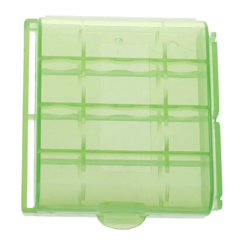 DT18 8 Pcs AA for AAA Battery Storage Hard Case Box, Green, Portable Organizer Holder for 4xAA or 4xAAA Batteries,
