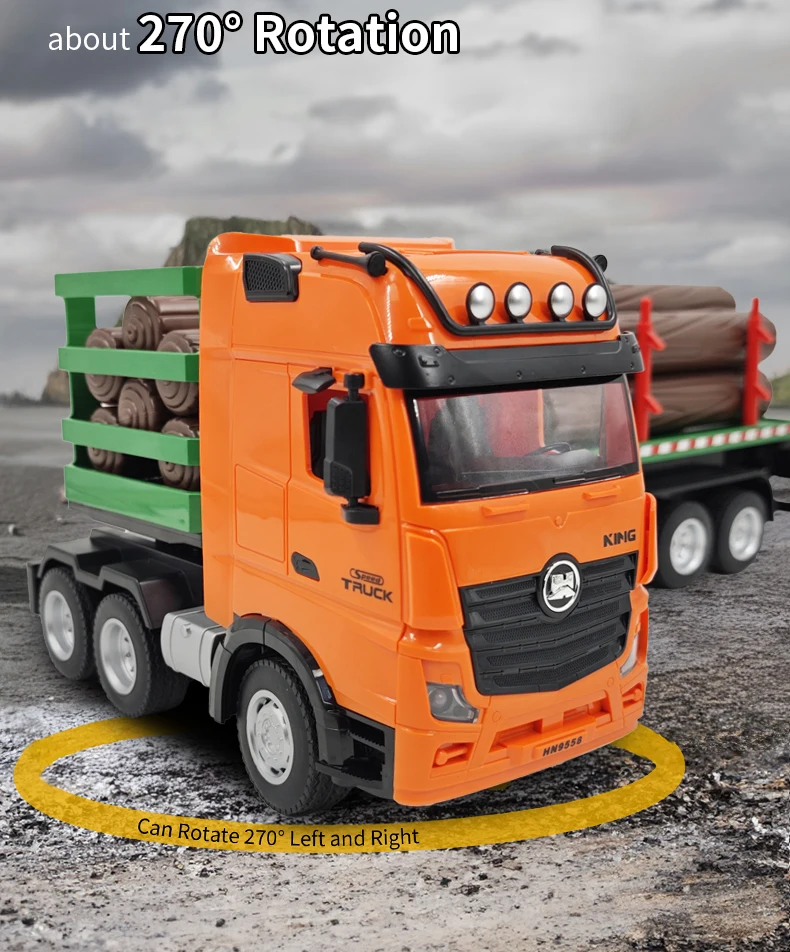 

Transport Vehicle RC Wood Transport Vehicle Model Detachable Multi functional Transport Vehicle Model 9-Channel Large 58CM Body
