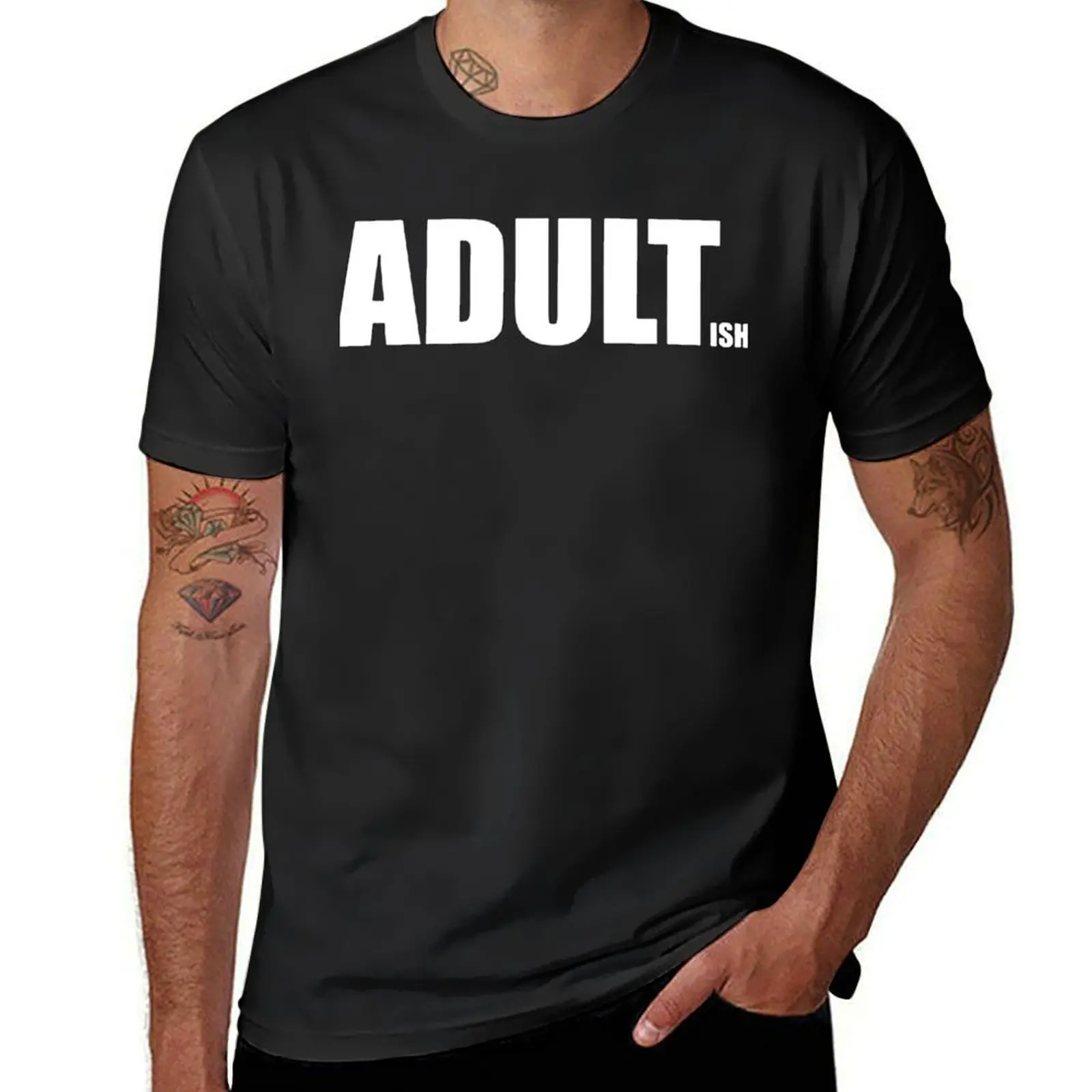 Adult-Ish Funny Hand Lettered T-Shirt customs design your own sublime anime clothes t shirts for men graphic