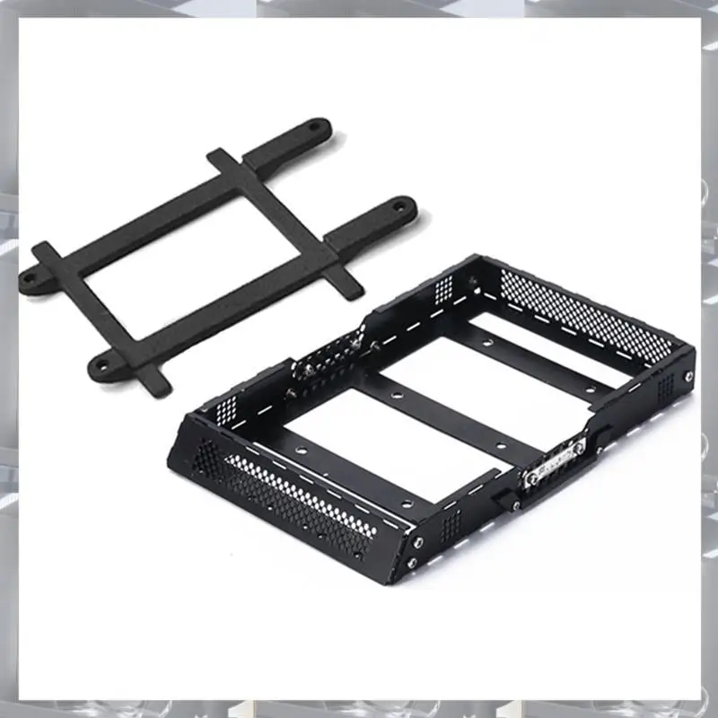 

A84F-Metal Luggage Carrier Roof Rack With Fixing Rail For TRAXXAS TRX4M 1/18 RC Crawler Car Upgrade Spare Parts