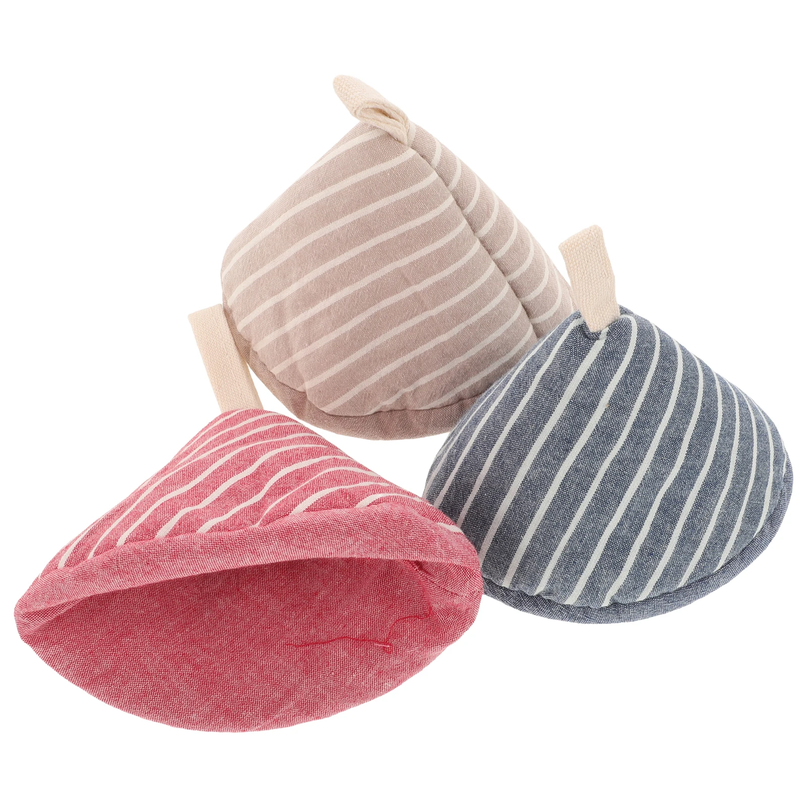 

3 Pcs Triangle Pot Handle Protectors Insulated Lid Covers High Temp Resistant Cute Japanese Design Kitchen Tools Teakettle Cover