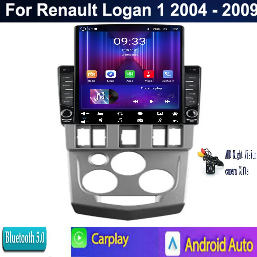 Android 14 Carplay Auto Wifi + 5G DSP para Renault Logan L90 2004 2005 2006 2007 Radio de coche navegación GPS reproductor de vídeo Multimedia