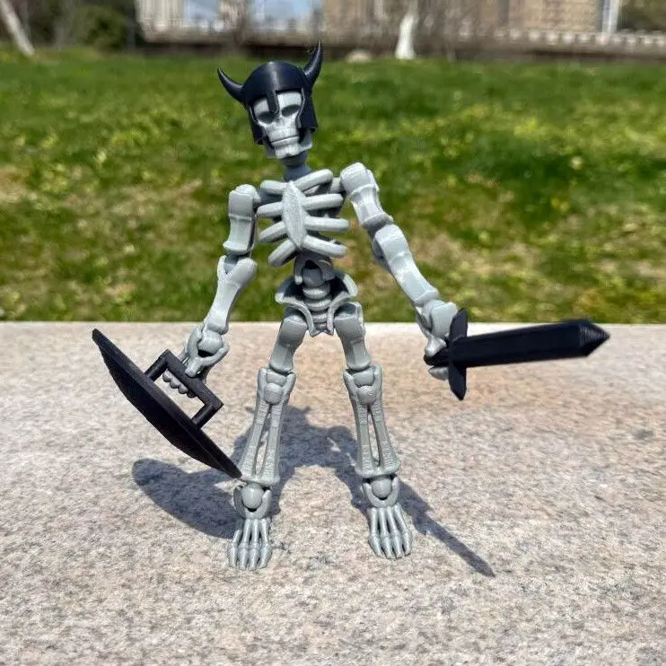 Skeleton 3d Printed Multi-articular Action Figure Toy Model For