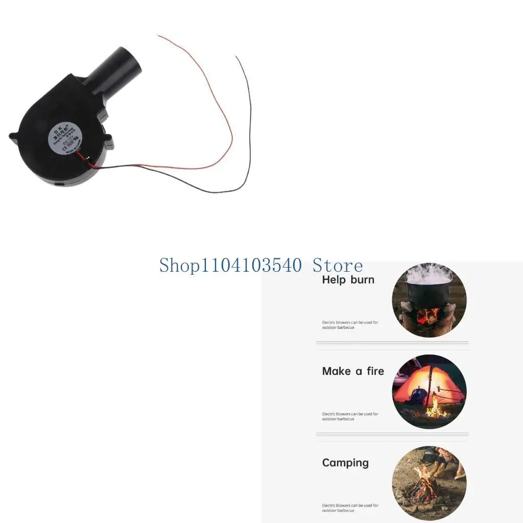 

02DC Портативный вентилятор для барбекю 9733 12 В 2 А 5600 об/мин турбонагнетатель воздуха для пикника барбекю