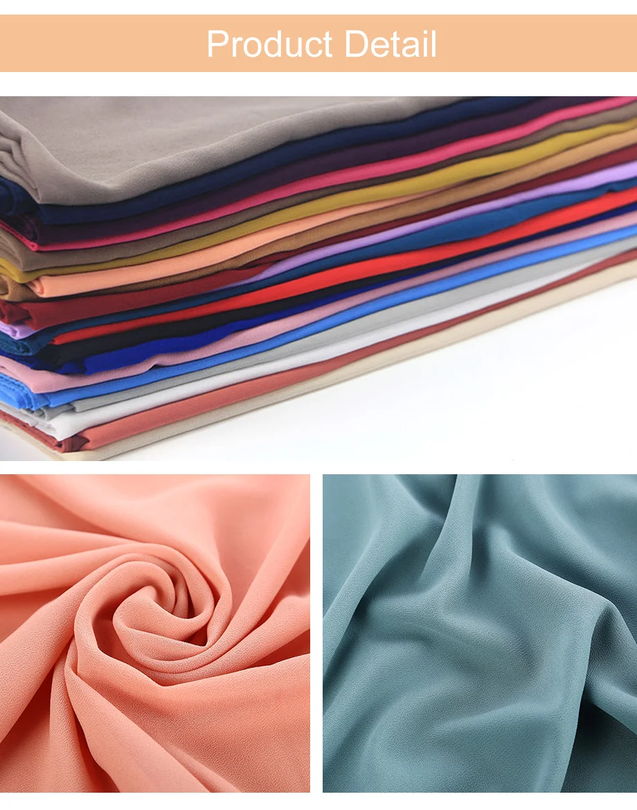 Ramadan islamische Instant Bubble Chiffon Schal Schal Dame Kopf wickel Frauen Hijabs Schals Bufandas muslimischen Schleier Hijab Snood 180*70cm